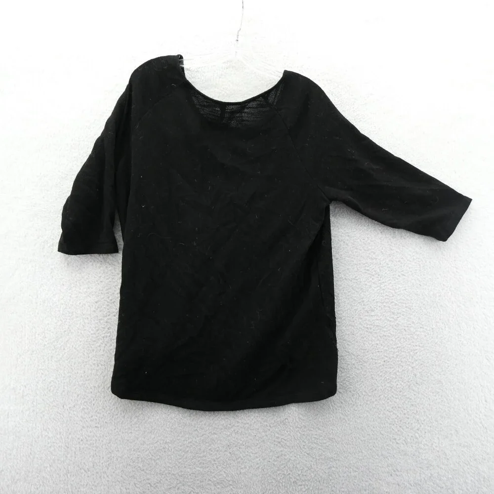 Massini Sweater XL Womens Black Pullover Lightweight Knit Long Sleeve Preppy Top